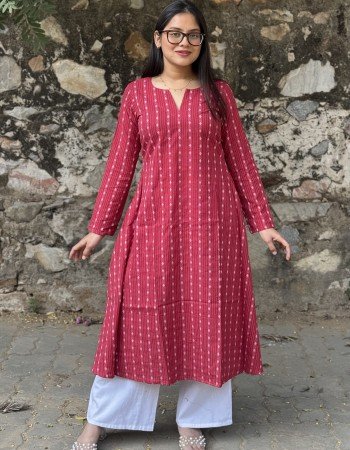BLUE FLOWER BOOTA A LINE KURTI