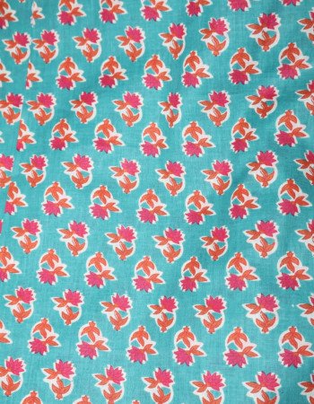 BLUE PINK SHORT STRAIGHT KURTI