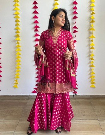 RANI CHANDERI GHARARA SET