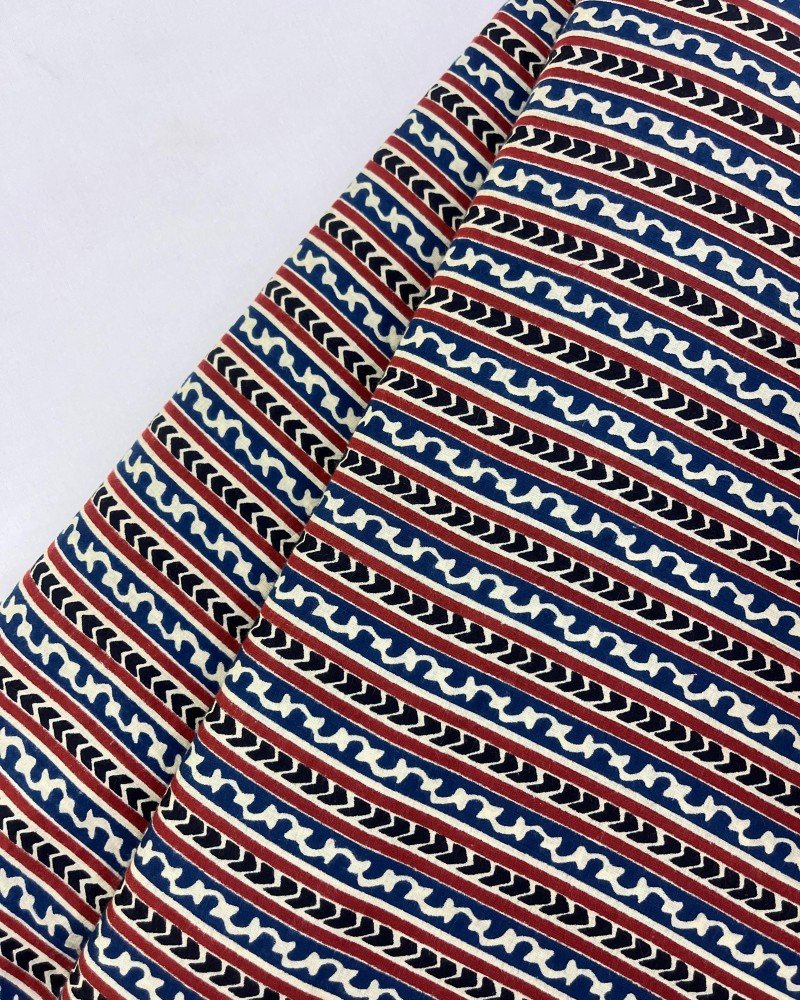 BLUE MAROON STRIPES NIGHT SET