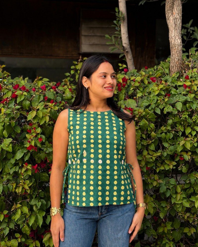 GREEN DOTS PIHU TOP