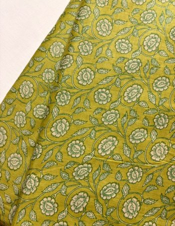LIGHT GREEN FLORAL LONG STRAIGHT KURTI