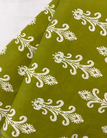 LIGHT GREEN MOTIF ROSE DRESS