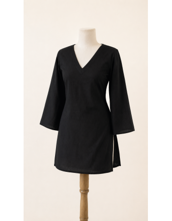 BLACK SHORT STRAIGHT KURTI