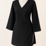 BLACK SHORT STRAIGHT KURTI