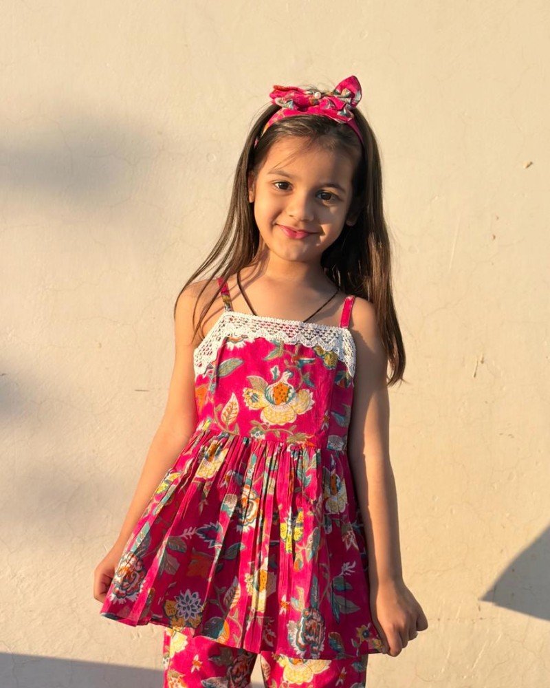 RANI FLORAL SHARARA KIDS DRESS