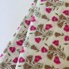CREAM PINK FLOWER MOTIF NIGHT SET