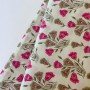 CREAM PINK FLOWER MOTIF NIGHT SET