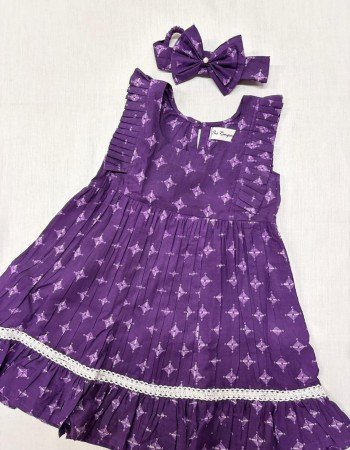 PURPLE BANDHANI KIDS FROCK