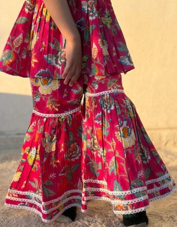 RANI FLORAL SHARARA KIDS DRESS