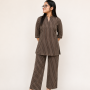 BROWN LINING CO-ORD SET
