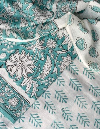 LIGHT FEROZI FLORAL COTTON SUIT SET