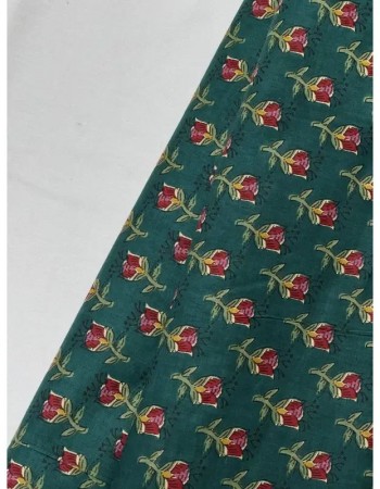 DARK GREEN FLORAL MOTIF AFGHANI SET