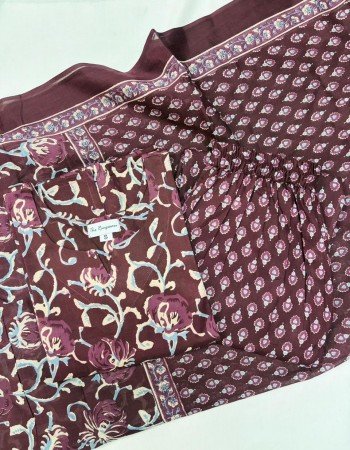 DARK PURPLE BLUE MOTIF KURTA BOTTOM SET
