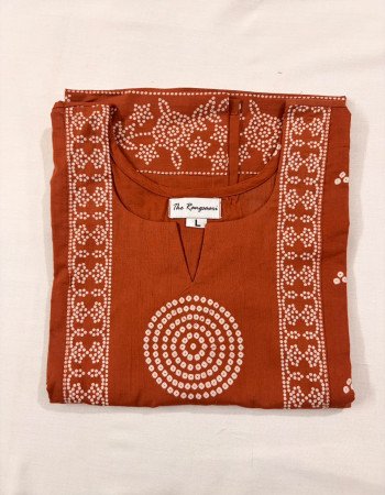 RUST LONG KURTI (L)