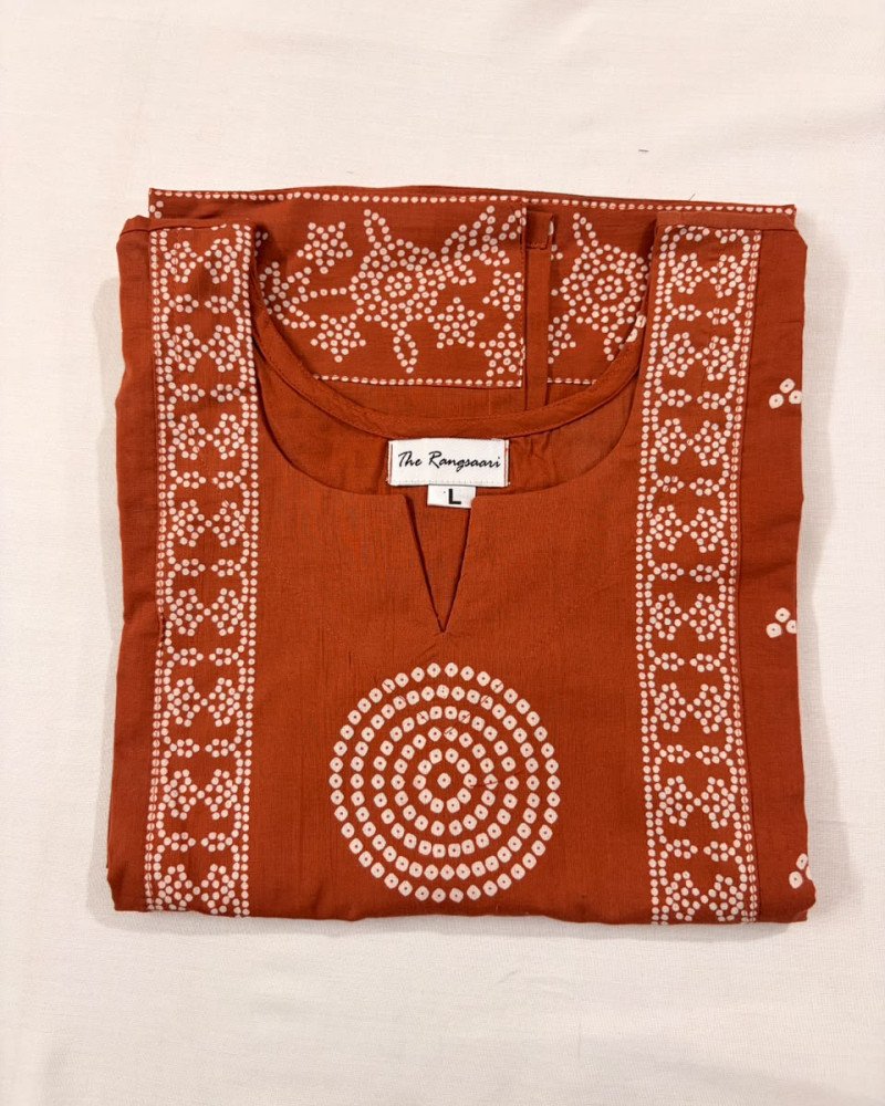 RUST LONG KURTI (L)