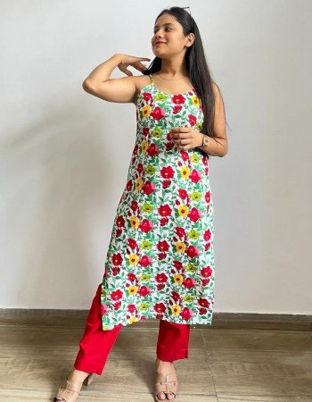 MAROON MOTIF HANDBLOCK LONG STRAIGHT KURTI