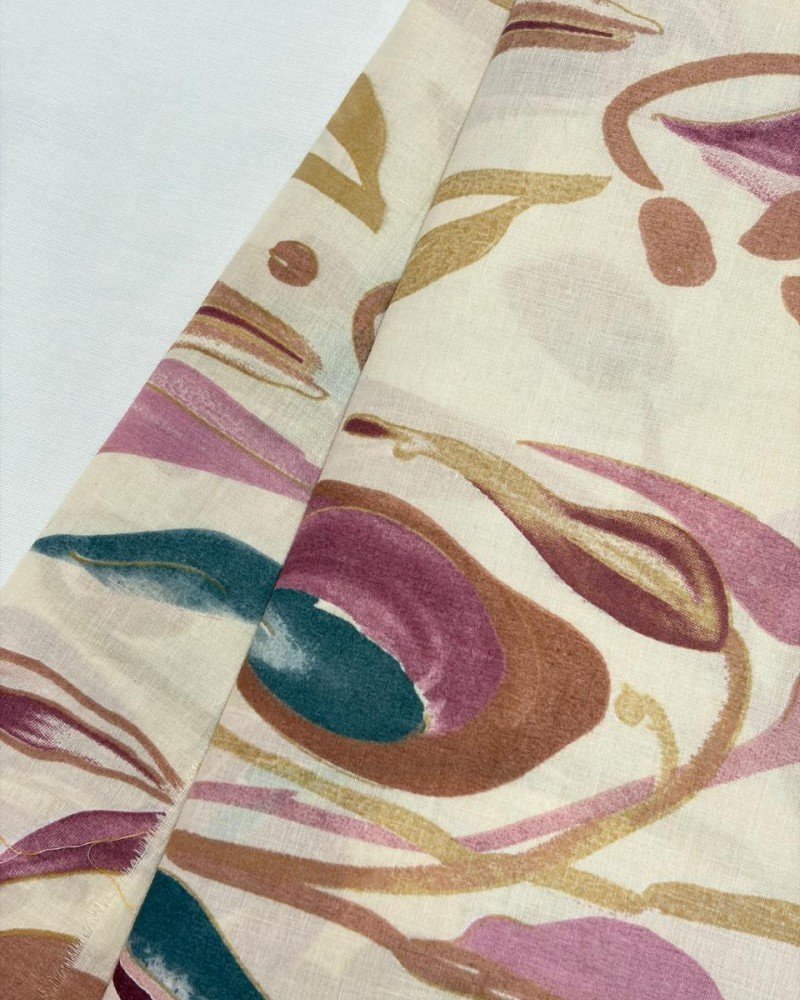 BEIGE MAUVE FLORAL LONG STRAIGHT KURTI