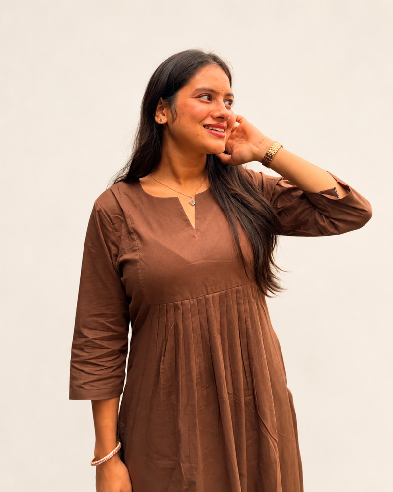 SOLID BROWN ALIA CUT SET