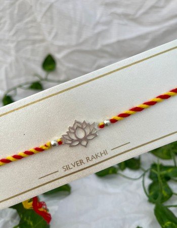 SILVER 925 HALLMARKED LOTUS RAKHI