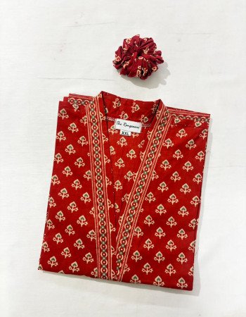 MAROON LITTLE MOTIF LONG STRAIGHT KURTI