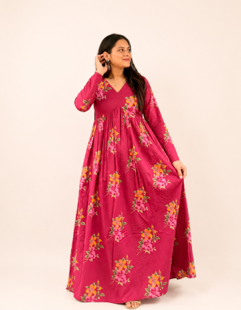 DARK MAROON FLOWER SABAH SET