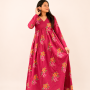DARK MAROON FLOWER SABAH SET