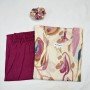 BEIGE MAUVE FLORAL SUIT SET 