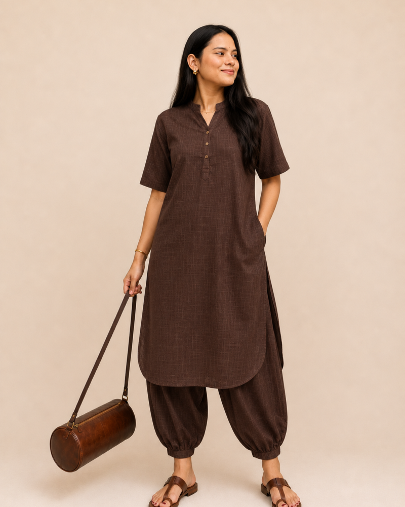 BROWN OFFICE WEAR SET
