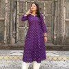 PURPLE BANDHANI MOTIF A LINE KURTI