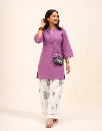 SOLID PURPLE FARSI SET