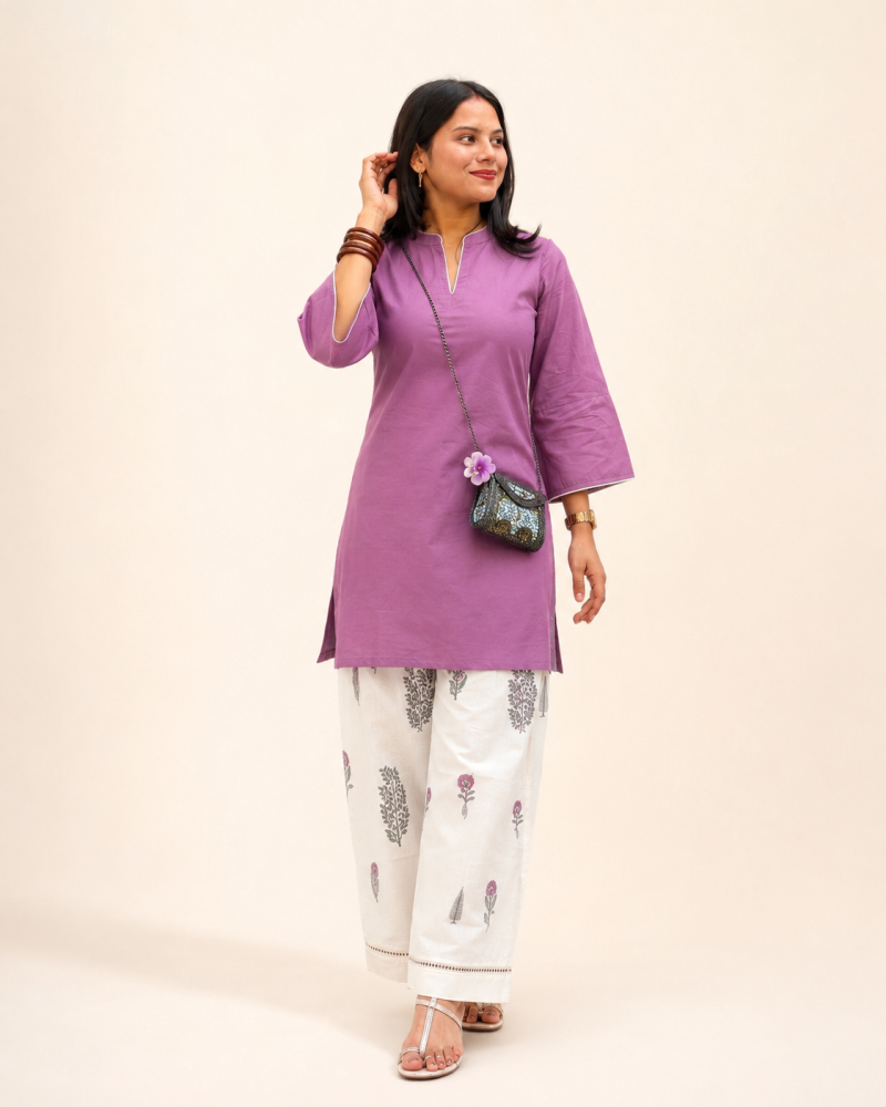 SOLID PURPLE FARSI SET