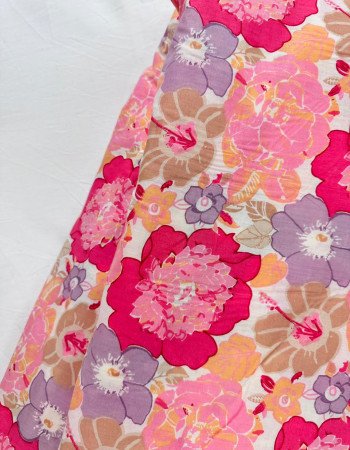 PINK FLORAL KURTA BOTTOM SET
