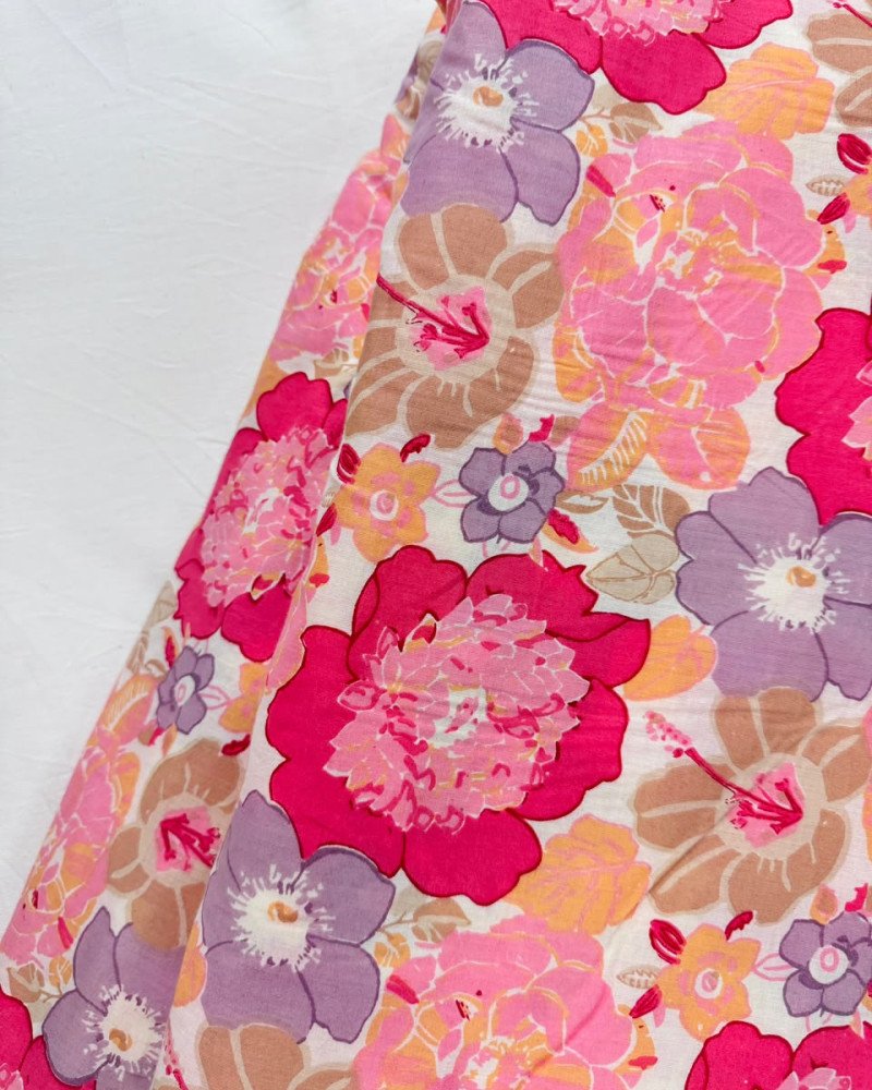 PINK FLORAL KURTA BOTTOM SET