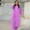 SOLID LAVENDER COTTON SUIT SET 