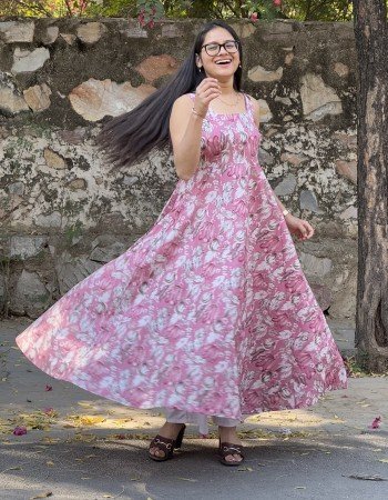 RANI LEHARIYA GOLDEN FOIL UMBRELLA GHER KURTI