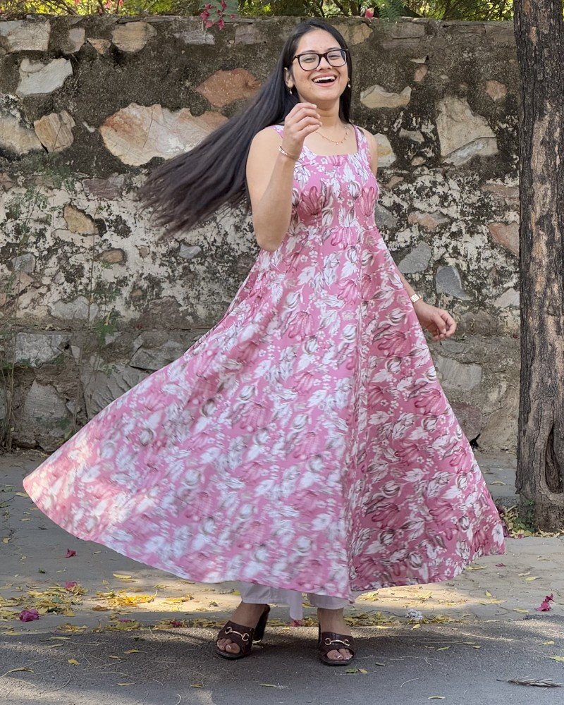 RANI LEHARIYA GOLDEN FOIL UMBRELLA GHER KURTI