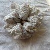 WHITE CHIKANKARI SCRUNCHY