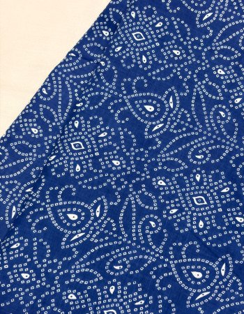 BLUE BANDHEJ LONG STRAIGHT KURTI