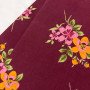 DARK MAROON FLOWER BOOTA A LINE KURTI