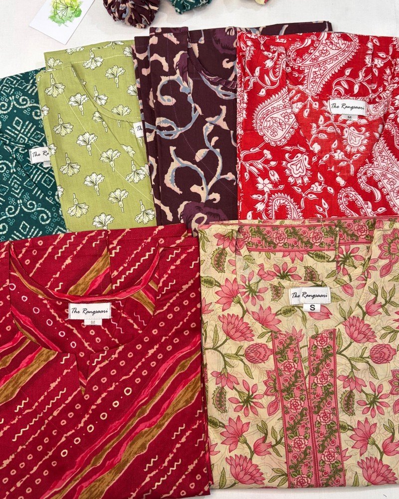 COMBO OF 5 LONG STRAIGHT KURTIS