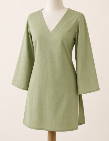PISTA GREEN SHORT STRAIGHT KURTI