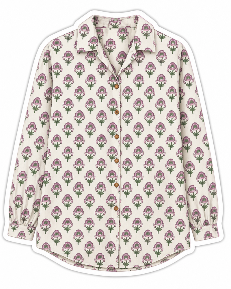 OFF WHITE FLOWER SHIRT