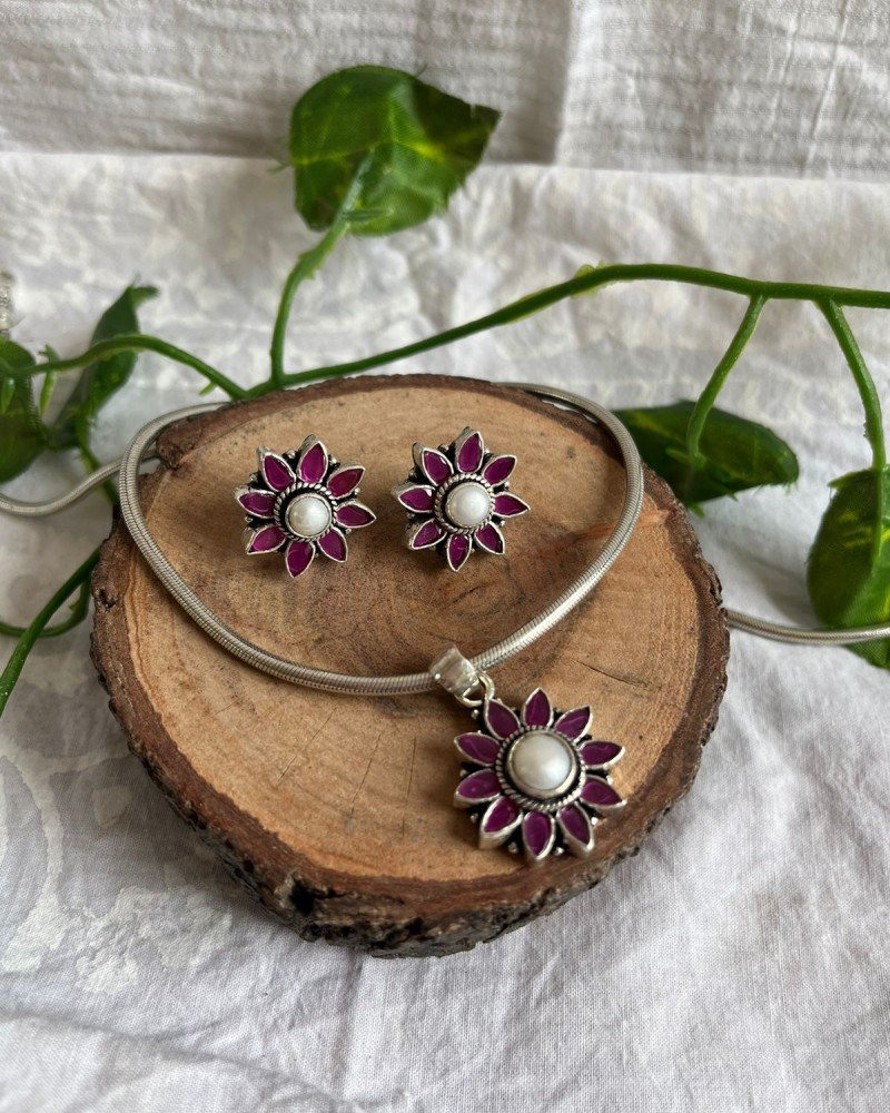 CHANDI RUBY FLOWER SET