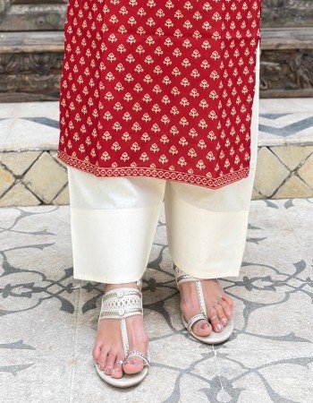 OFF WHITE CREAM COTTON FARSI BOTTOM