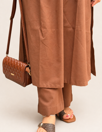 SOLID BROWN ALIA CUT SET