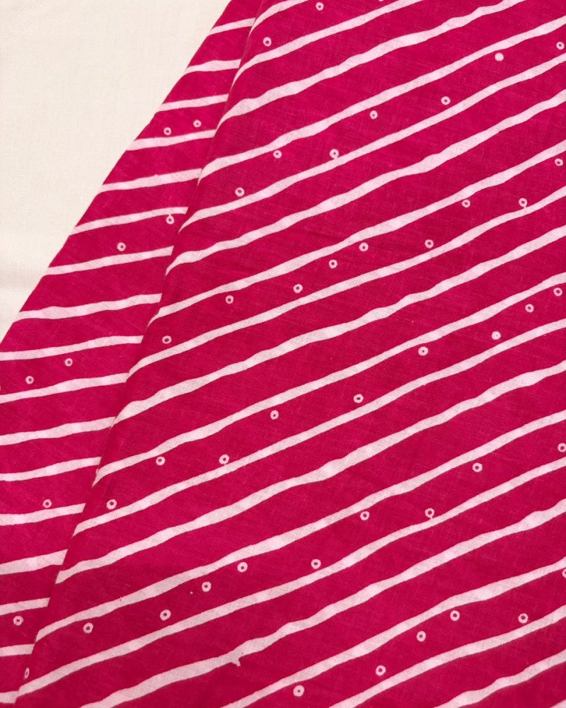 PINK LEHERIYA LONG STRAIGHT KURTI