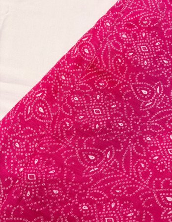 PINK BANDHEJ LONG STRAIGHT KURTI