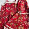 RED FLORALS MOTIF SHARARA SET KIDS DRESS