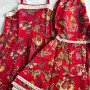 RED FLORALS MOTIF SHARARA SET KIDS DRESS